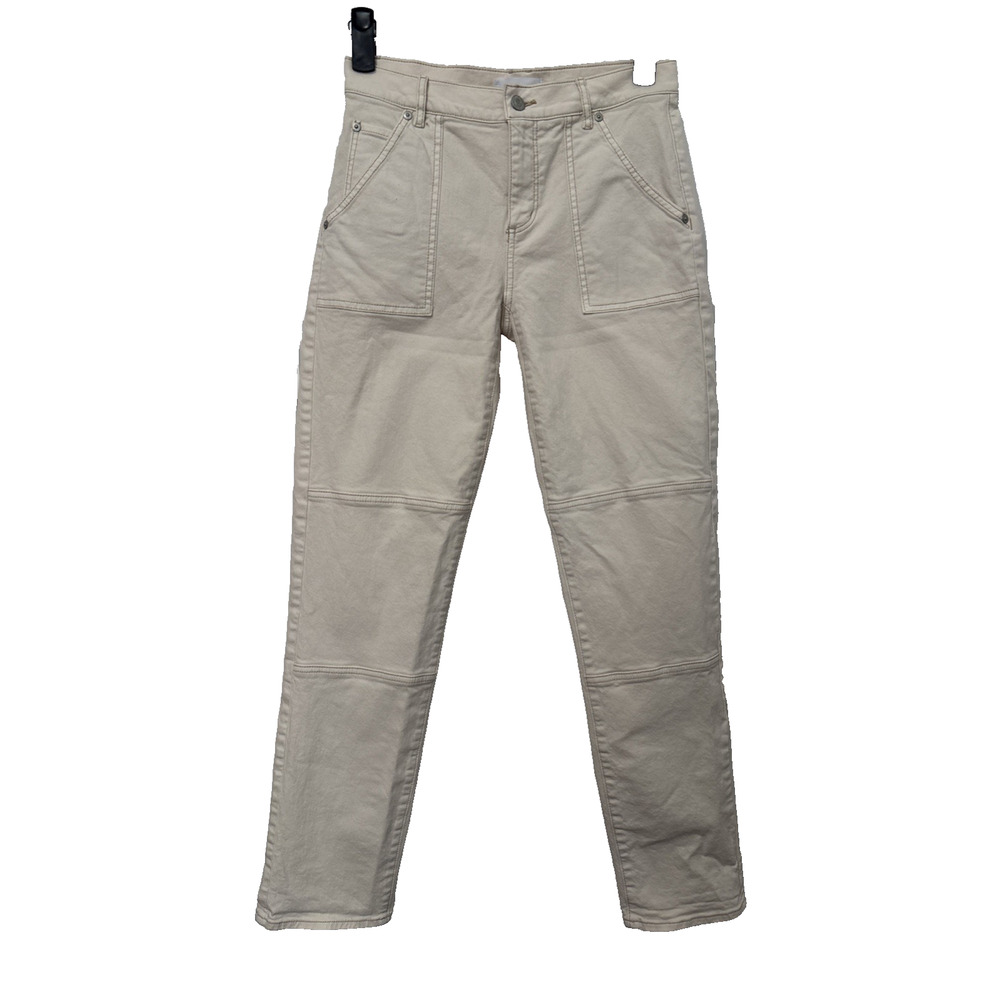 Loft Women's 0/25 The Girlfriend Jeans Beige Urban Streetwear Skater Y2K 90's